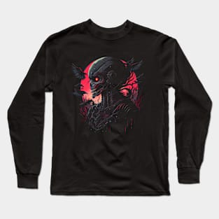 Design of skull alien Long Sleeve T-Shirt